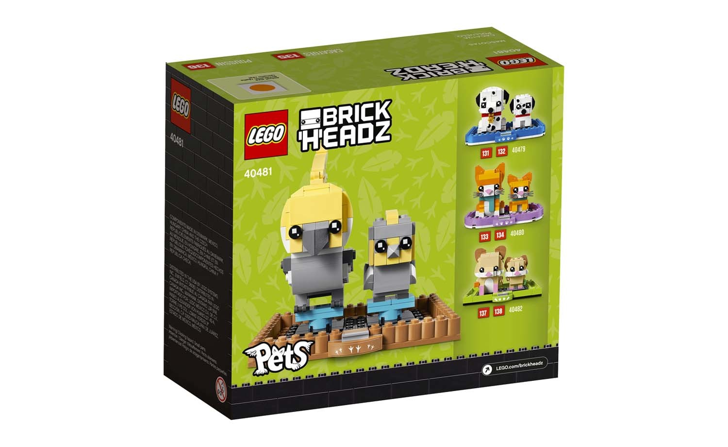 [飛米樂高積木磚賣店] LEGO 40481 BrickHeadz 雞尾鸚鵡