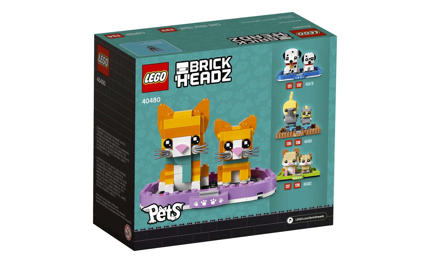 [飛米樂高積木磚賣店] LEGO 40480 BrickHeadz 橘色虎斑貓