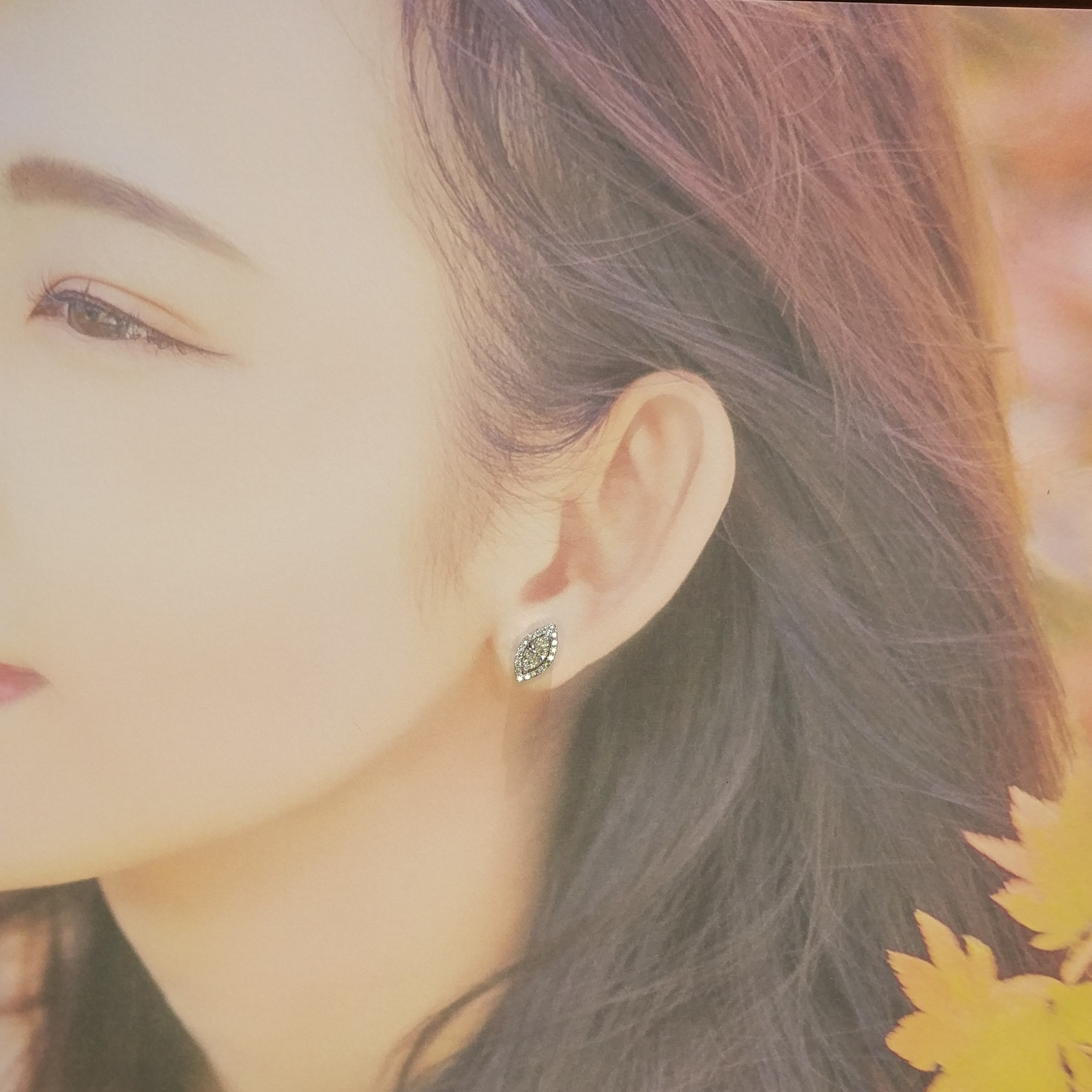 18K White Gold 1.15ct Marquise Cut Diamond Earrings