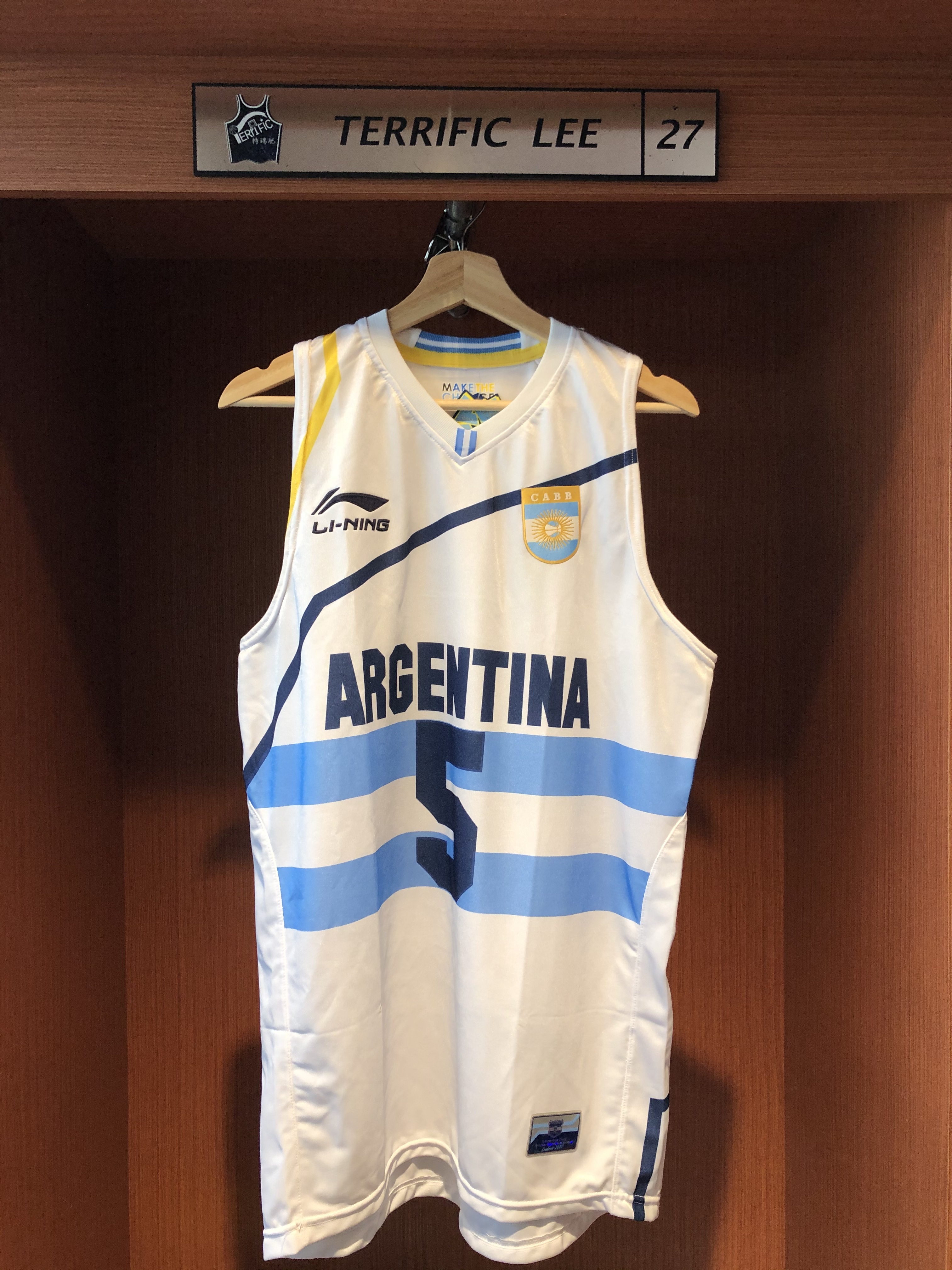 NBA球衣 Manu Ginobili 阿根廷國家隊白 Li-Ning Replica 球迷版 燙印 染印 全新