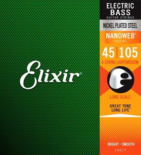 Elixir Elixir Nanoweb 系列 電貝斯弦 鍍鎳 覆膜 第 2 張圖片｜三峽吉他 / Bass