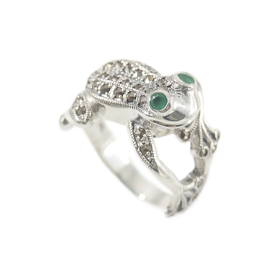祖母綠青蛙戒指 OP0534