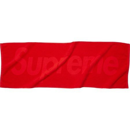 -(C012)-SUPREME TERRY LOGO HAND TOWEL 純棉 毛巾 單面LOGO 紅色-SS17