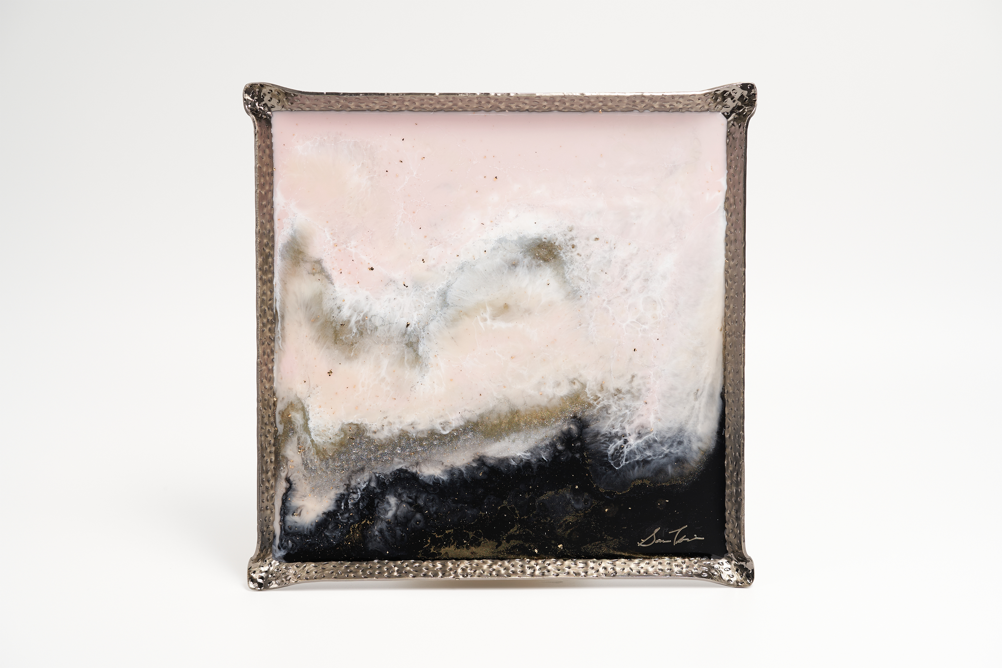 從容 灰銅方形錘盤