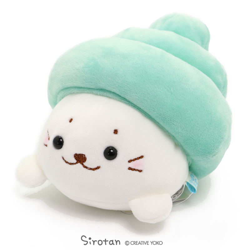 Sirotan  絨毛娃娃 深海貝系列-藍綠  17.5cm 絨毛鑰匙圈 12cm