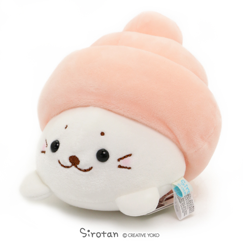 Sirotan  絨毛娃娃 深海貝系列-粉橘  17.5cm 絨毛鑰匙圈 12cm