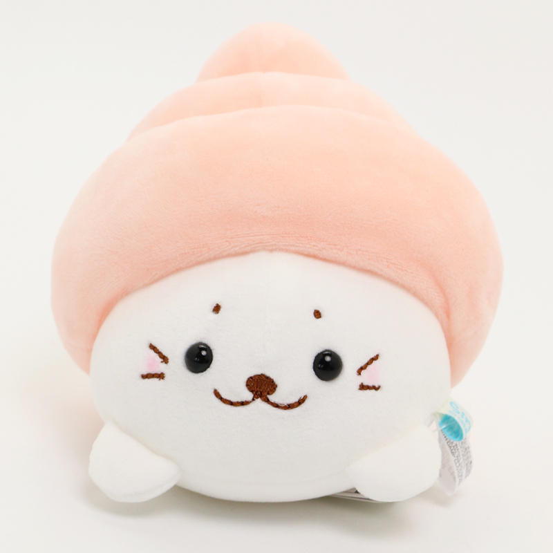 Sirotan  絨毛娃娃 深海貝系列-粉橘  17.5cm 絨毛鑰匙圈 12cm