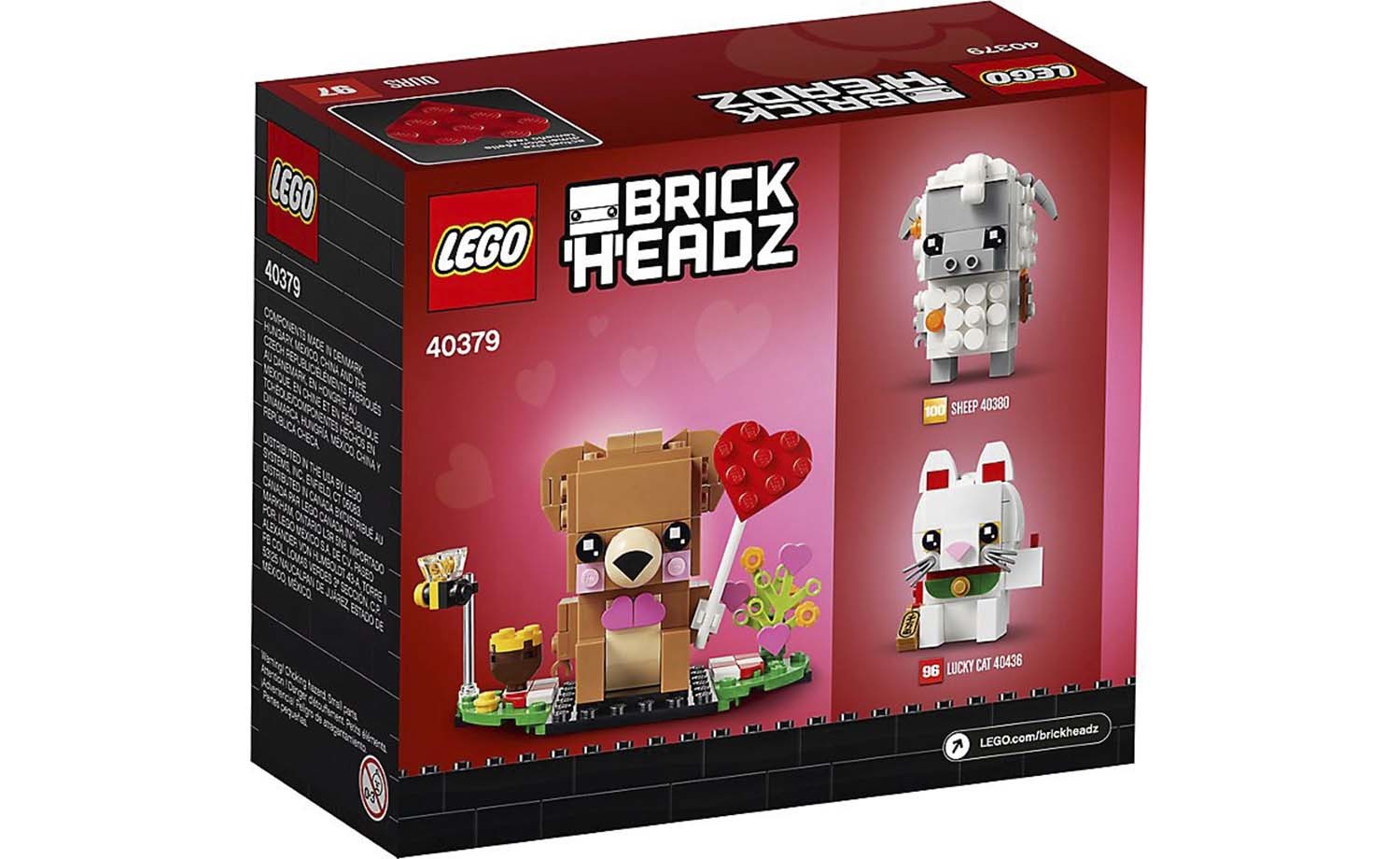 [飛米樂高積木磚賣店] LEGO 40379 BrickHeadz 情人節小熊