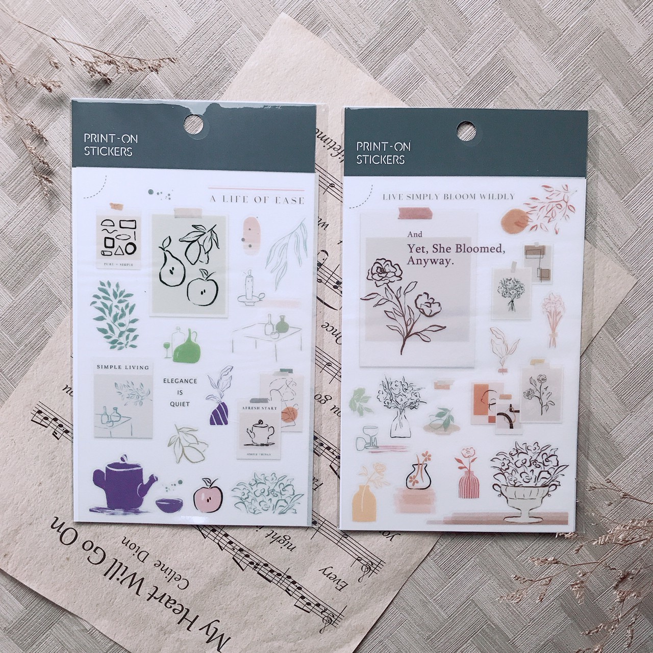 MU|轉印貼紙 山間光陰(165)/時光意象(166)/靜謐散策(177)/果物花形(178)/紫石礦金(179)/光染晨露(180)