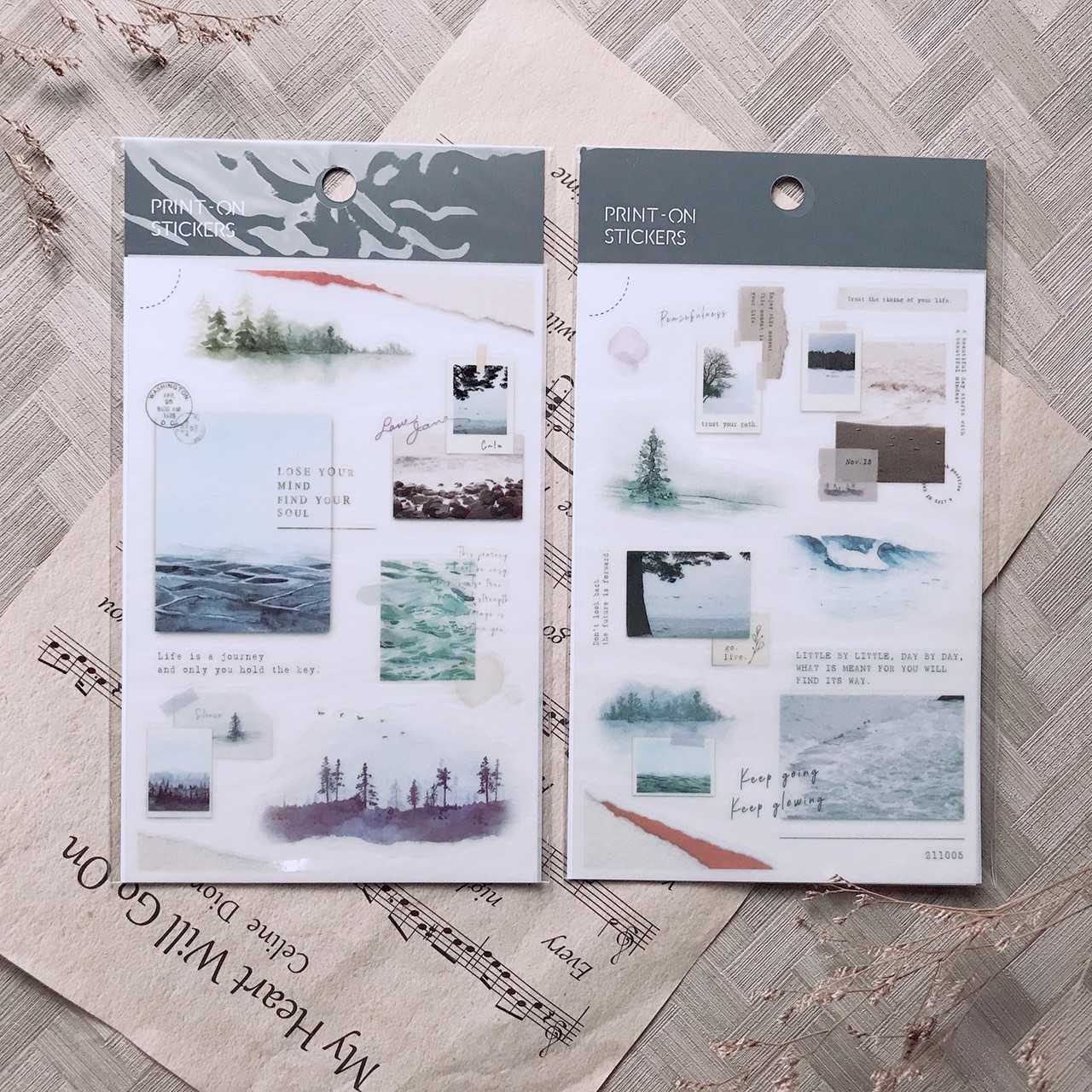 MU|轉印貼紙 山間光陰(165)/時光意象(166)/靜謐散策(177)/果物花形(178)/紫石礦金(179)/光染晨露(180)