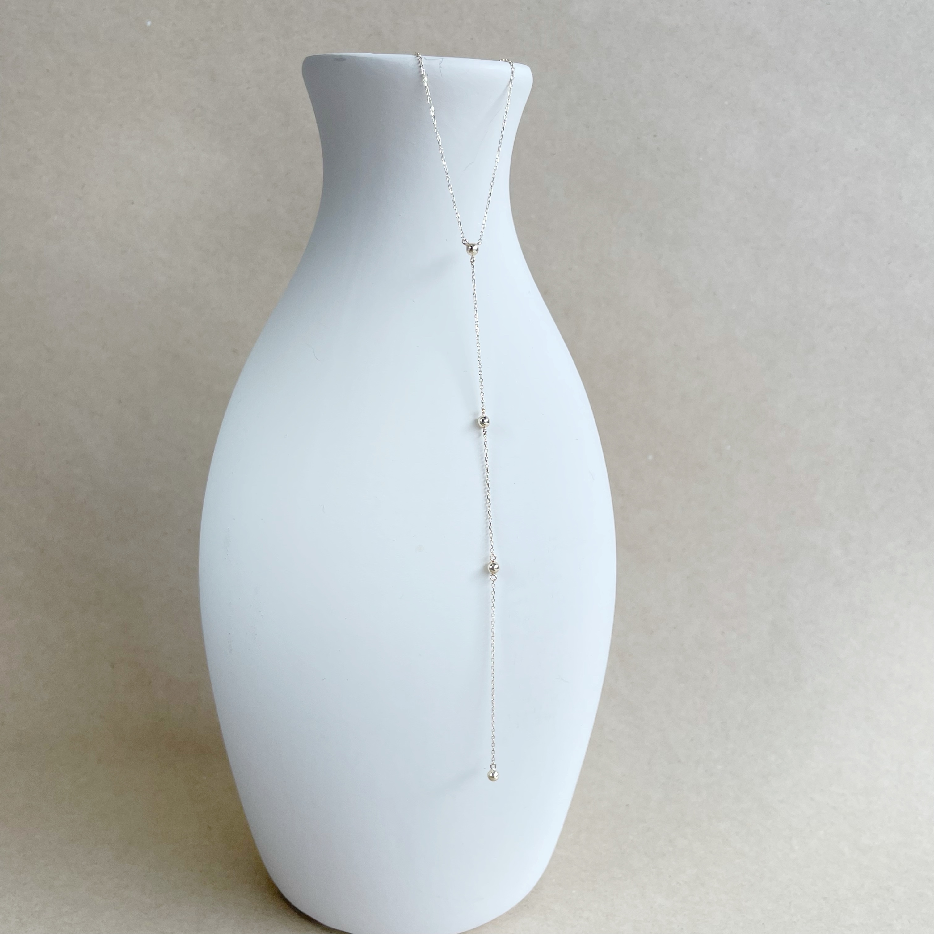 14K簡約金球奶溝鏈