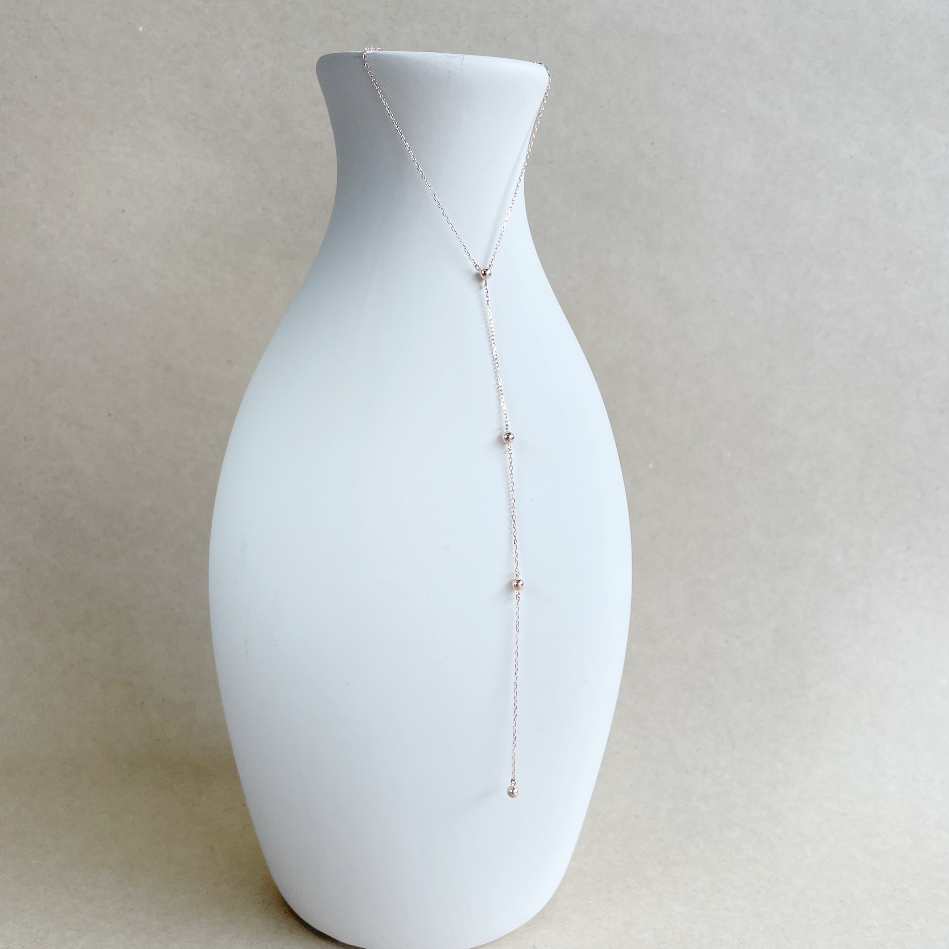 14K簡約金球奶溝鏈