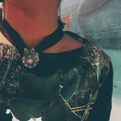 花園珍珠U型胸墜