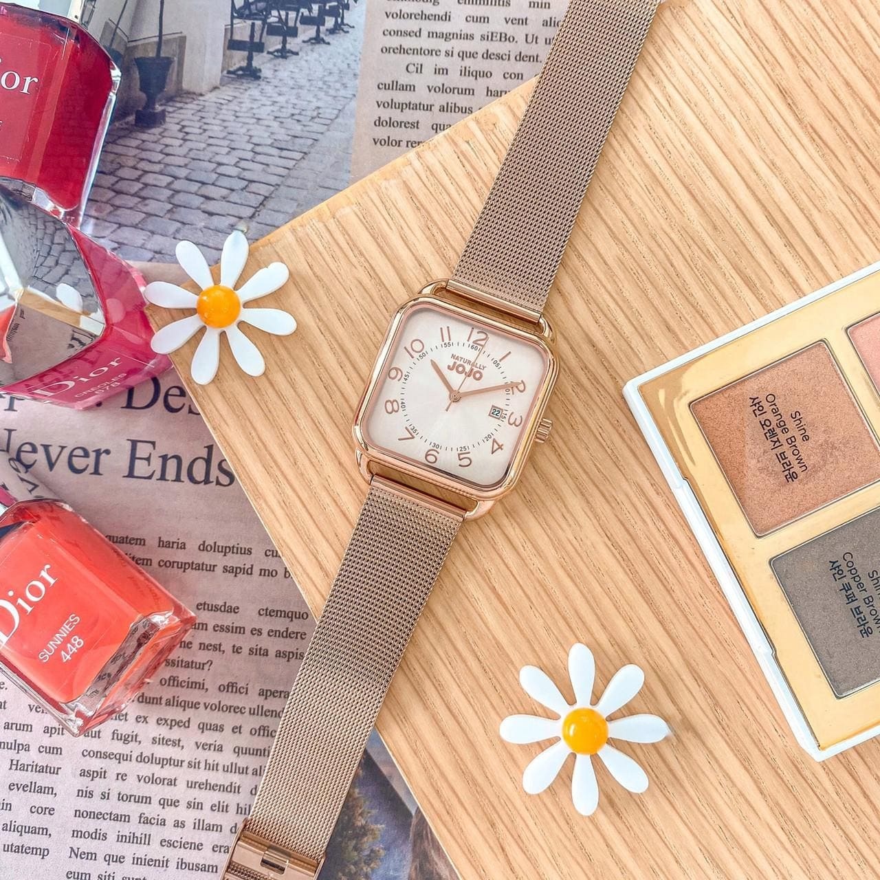 【NATURALLY JOJO】簡約時尚方型錶款 JO96930-13R 現代鐘錶