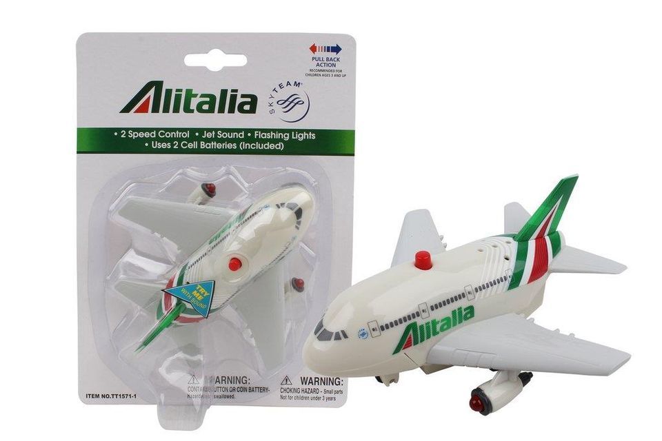 義大利航空 聲光迴力飛機玩具
