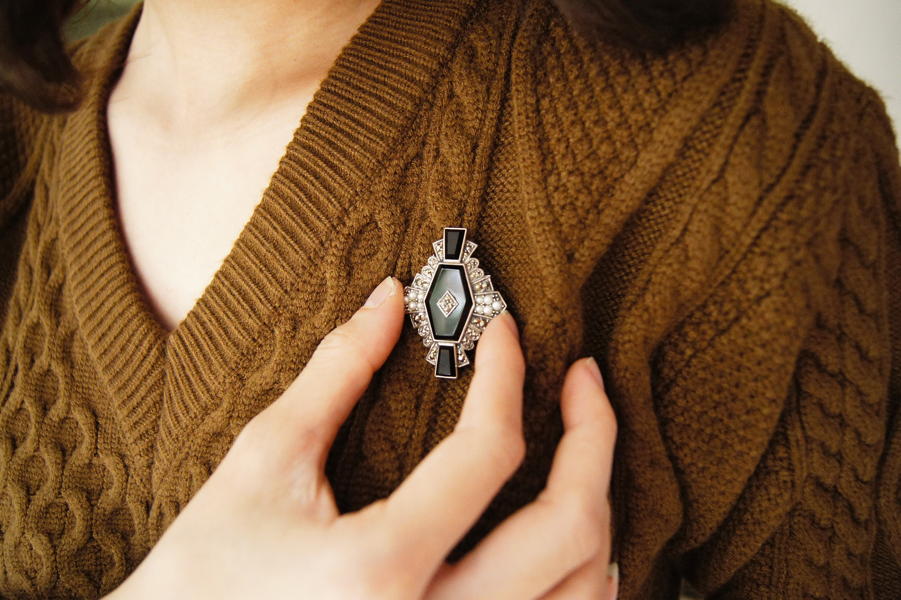 黑瑪瑙個性胸墜