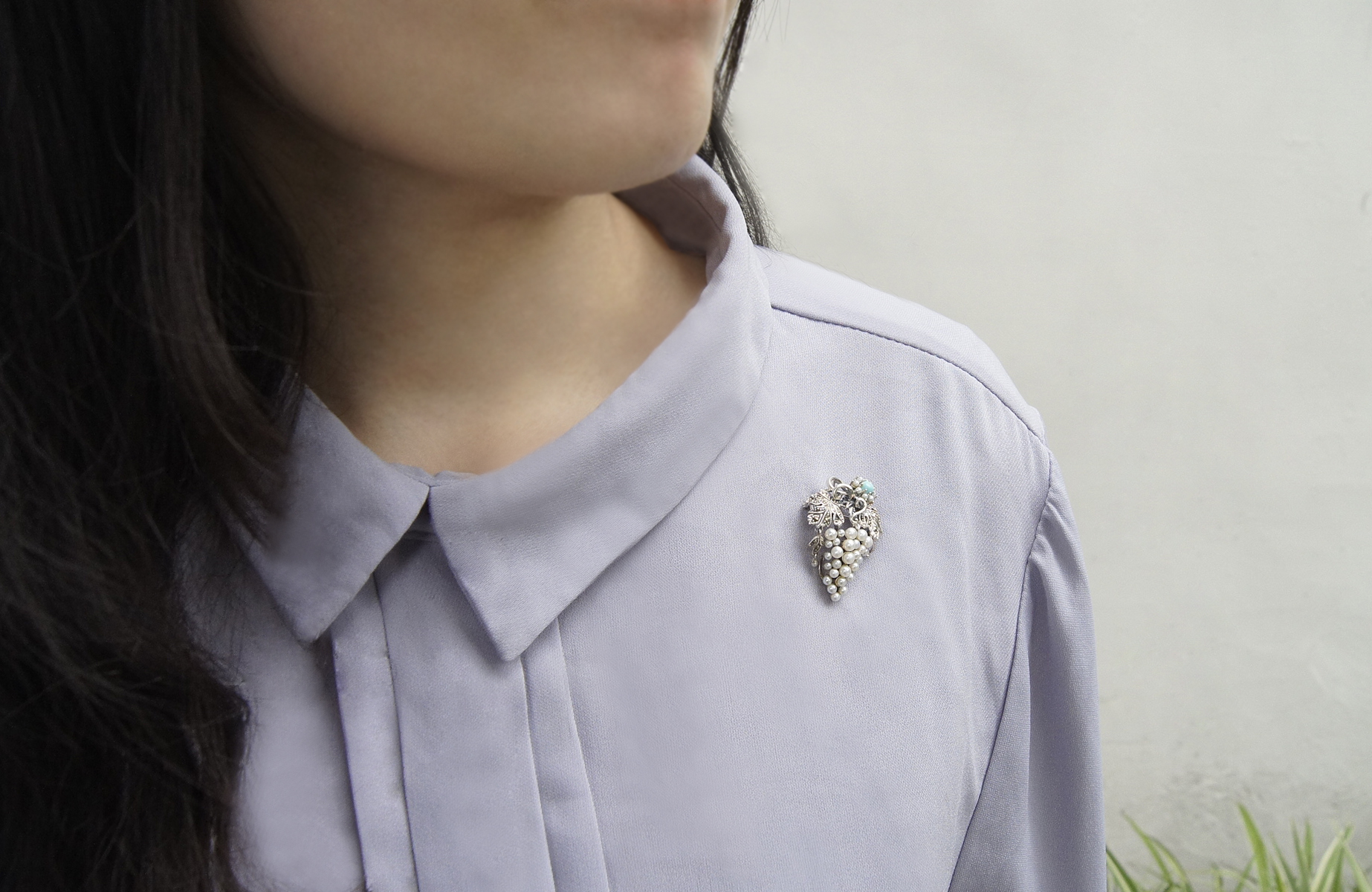 葡萄珍珠胸墜