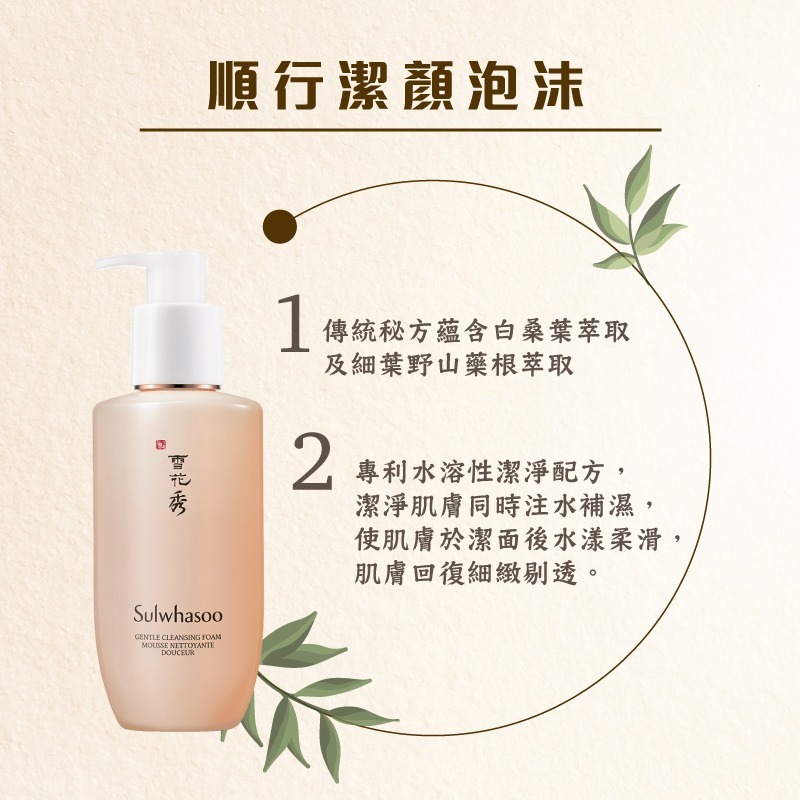 韓國雪花秀順行潔顔泡沫 一套2支