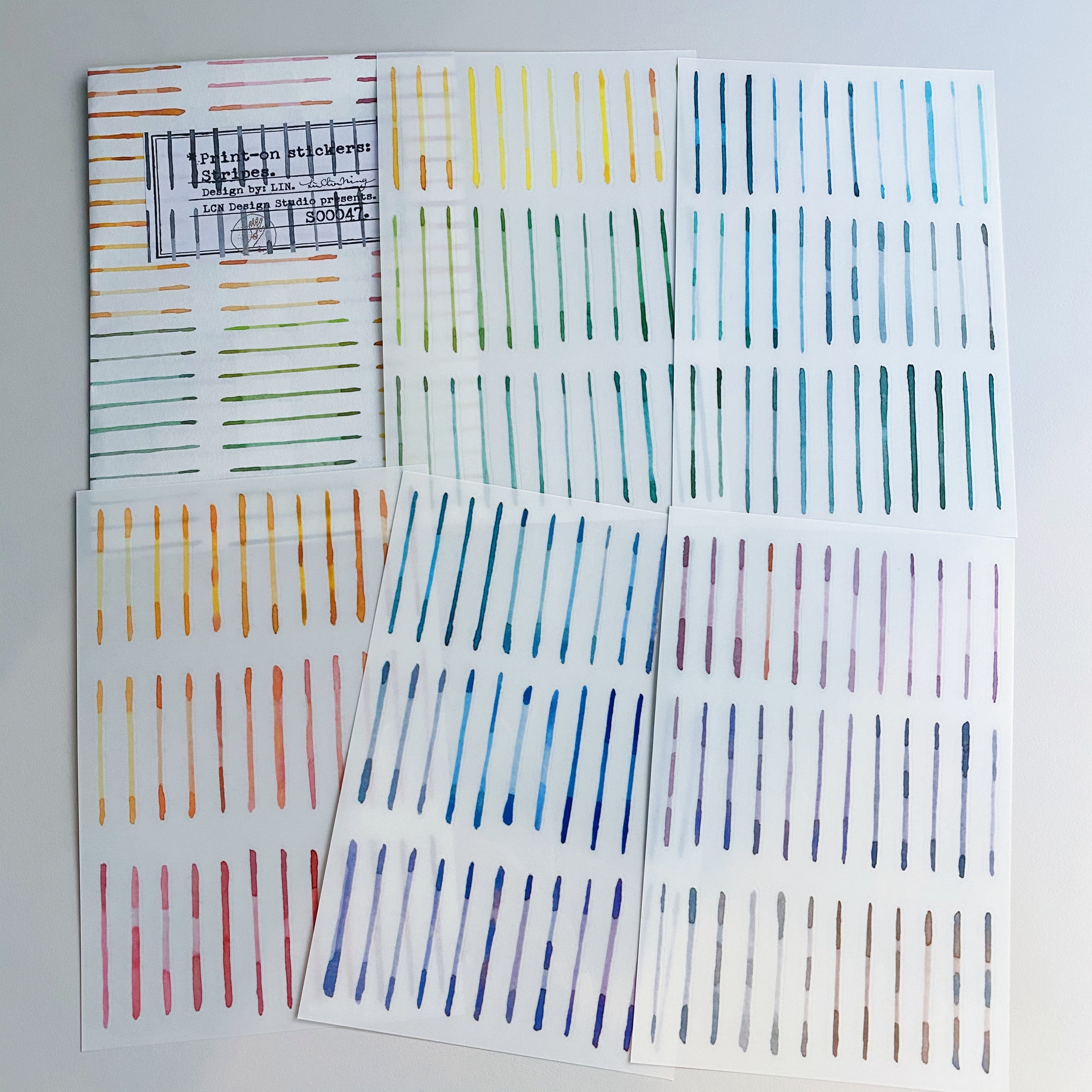 吉 轉印貼紙 感壓貼紙-條紋 S00047