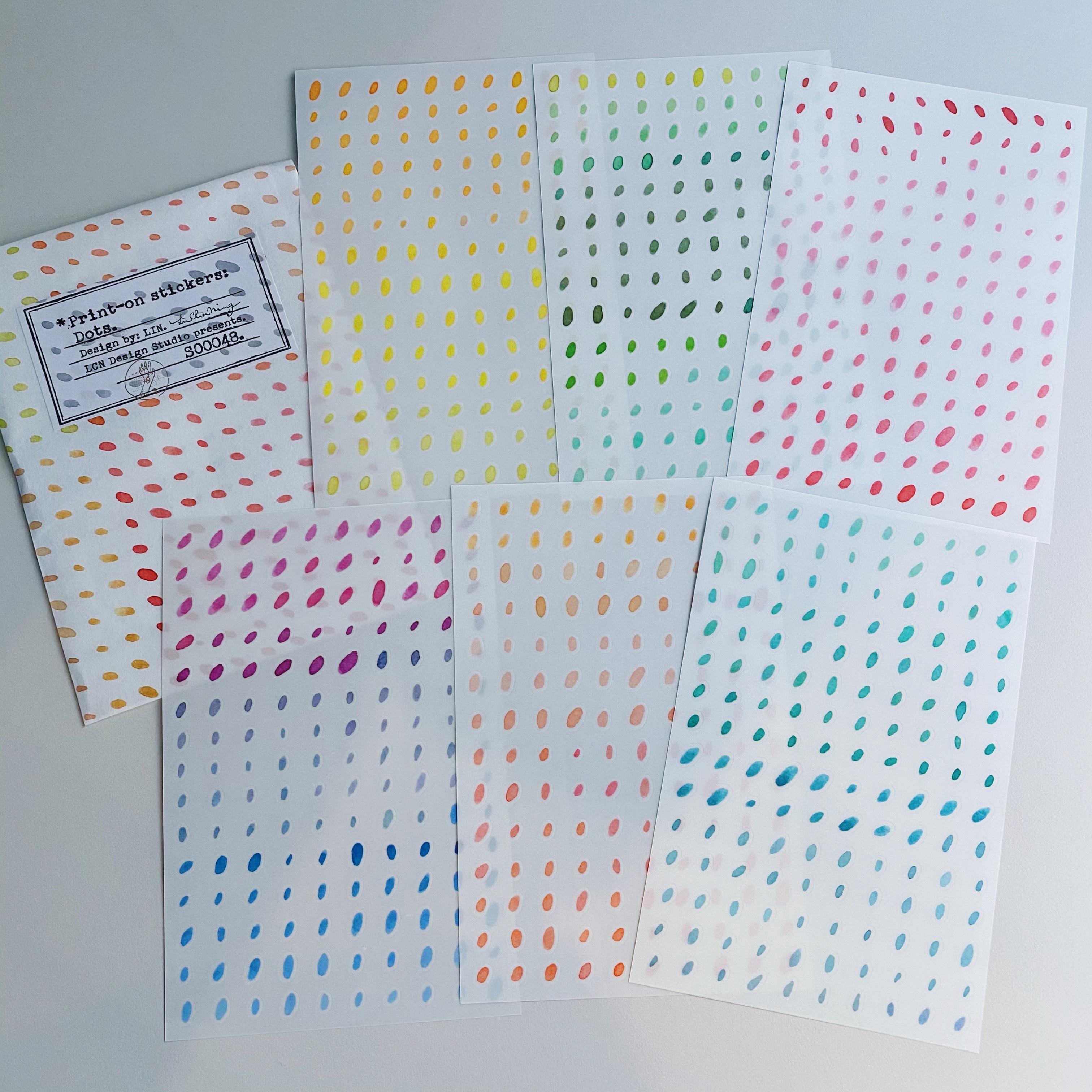吉 轉印貼紙 感壓貼紙-點點 S00048