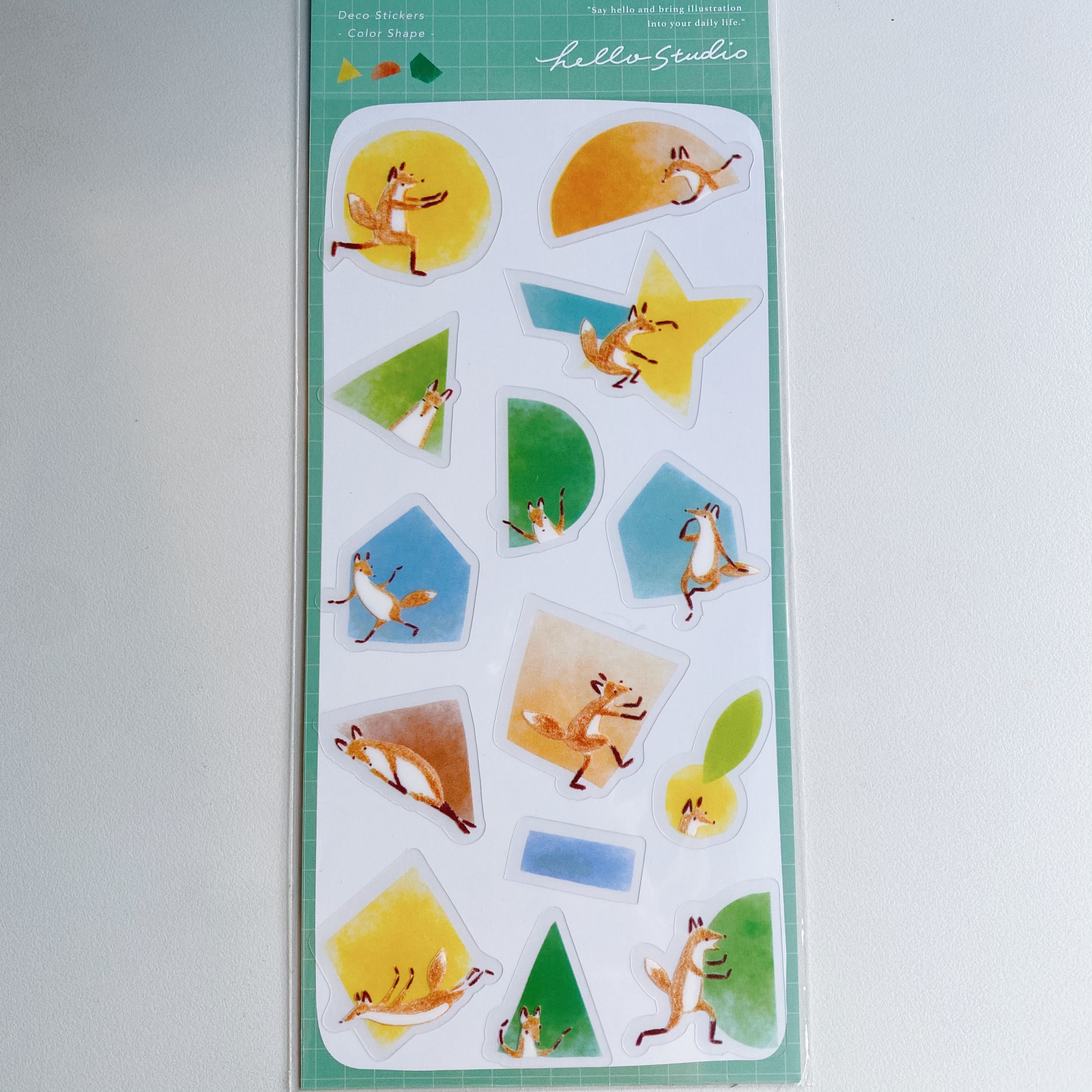 Reiko  繽紛色塊 透明割型貼紙｜Hello Studio 你好工作室