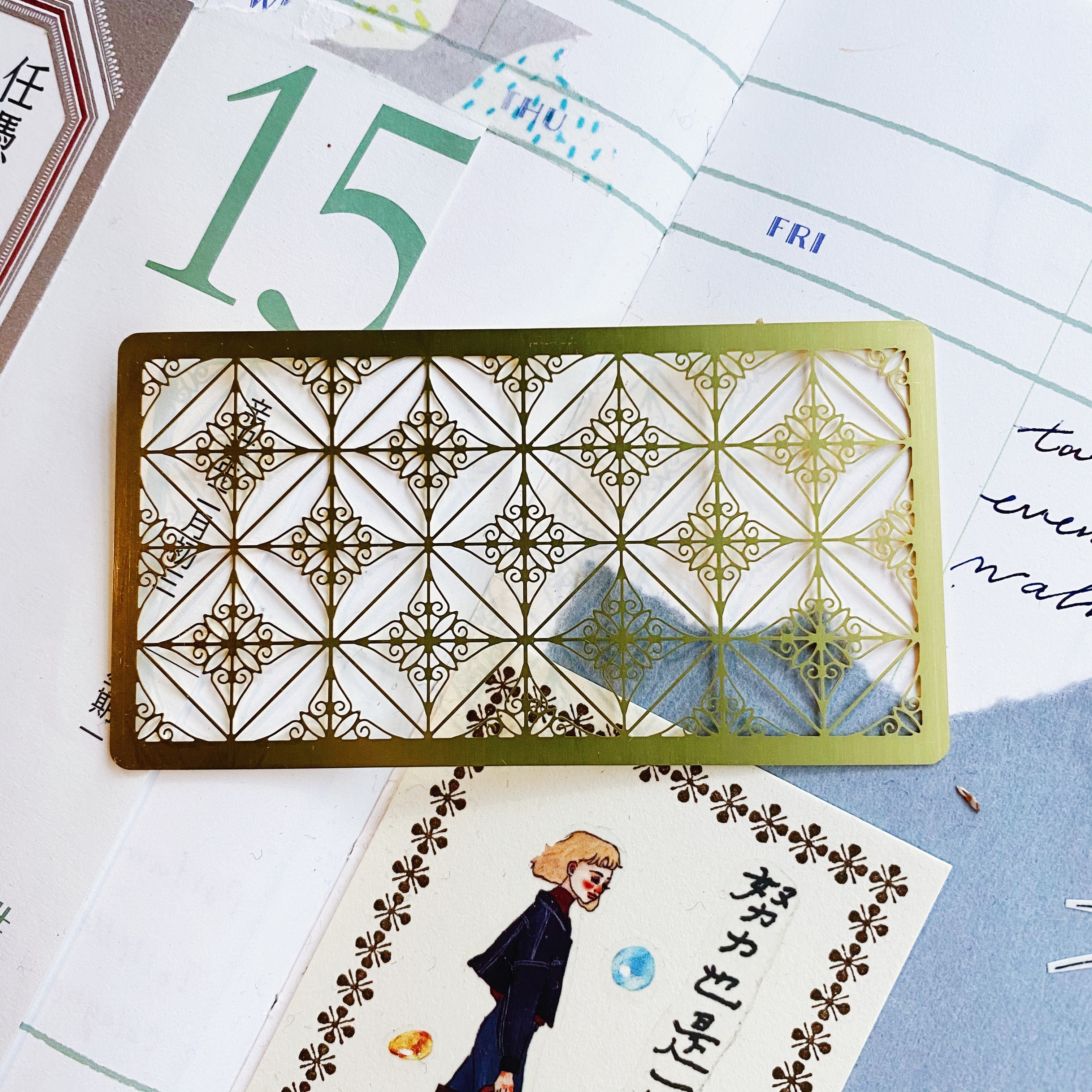 老屋窗花書籤尺  心花朵朵開