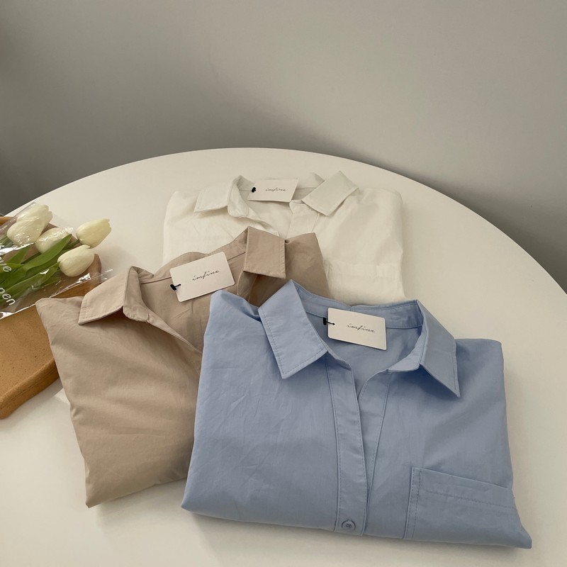 【imfine】藏了很多細節的素面襯衫 #2572