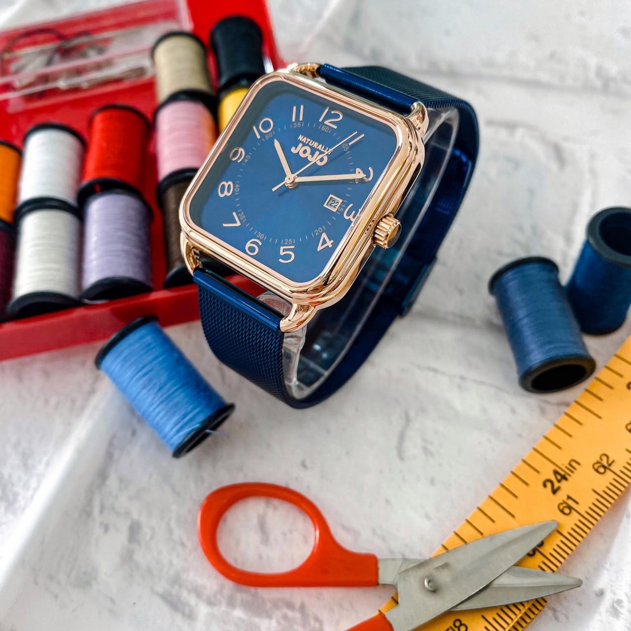 【NATURALLY JOJO】簡約時尚方型米蘭帶腕錶 JO96930-55R 現代鐘錶
