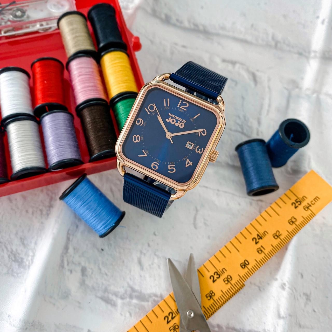 【NATURALLY JOJO】簡約時尚方型米蘭帶腕錶 JO96930-55R 現代鐘錶