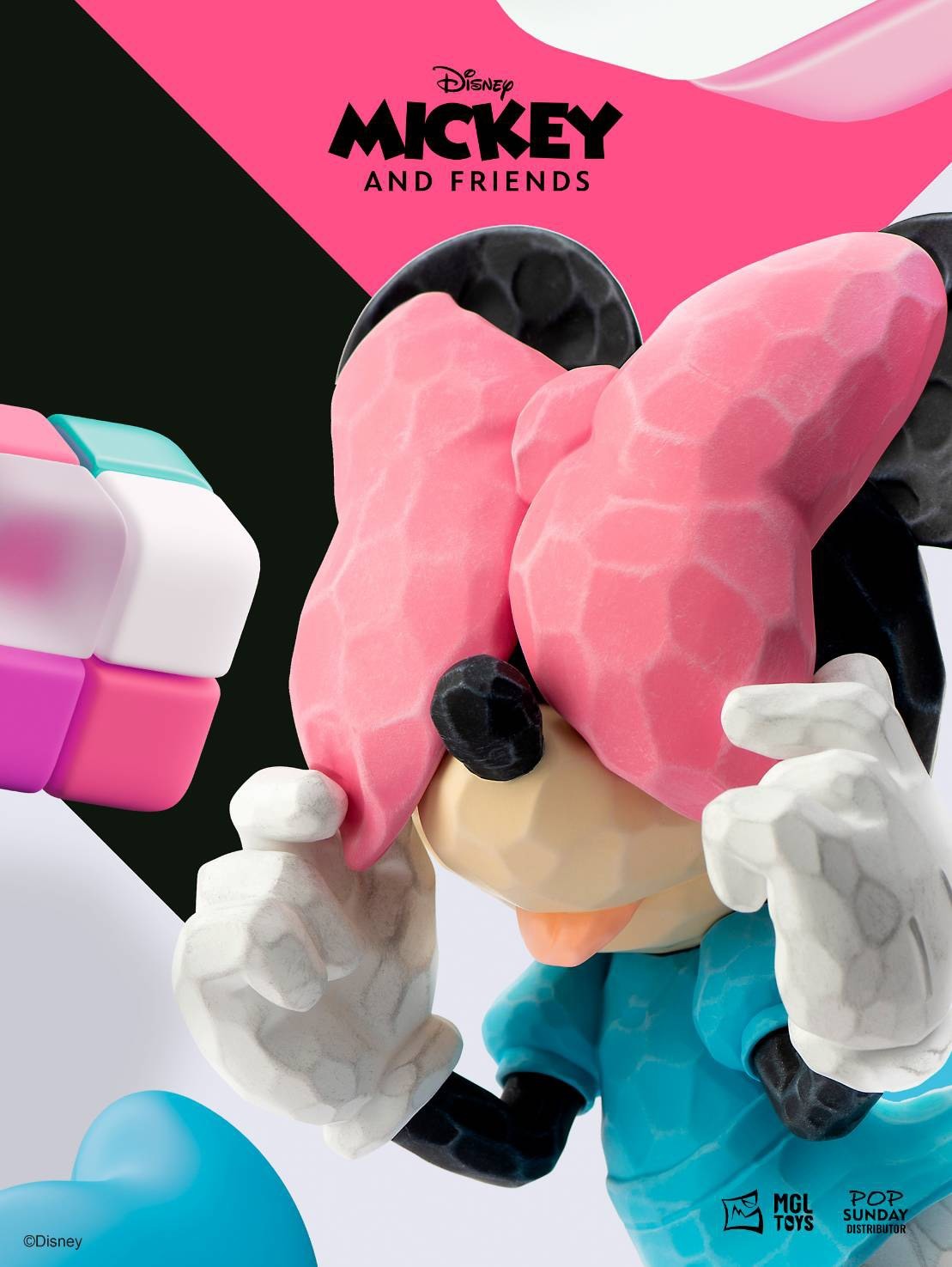 MGL TOYS x POP SUNDAY 木雕塑家 米妮 公仔 收藏