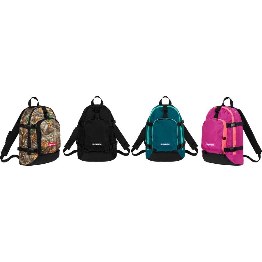 SUPREME BACKPACK FW19 47TH 落葉/黑/湖水綠/桃紅