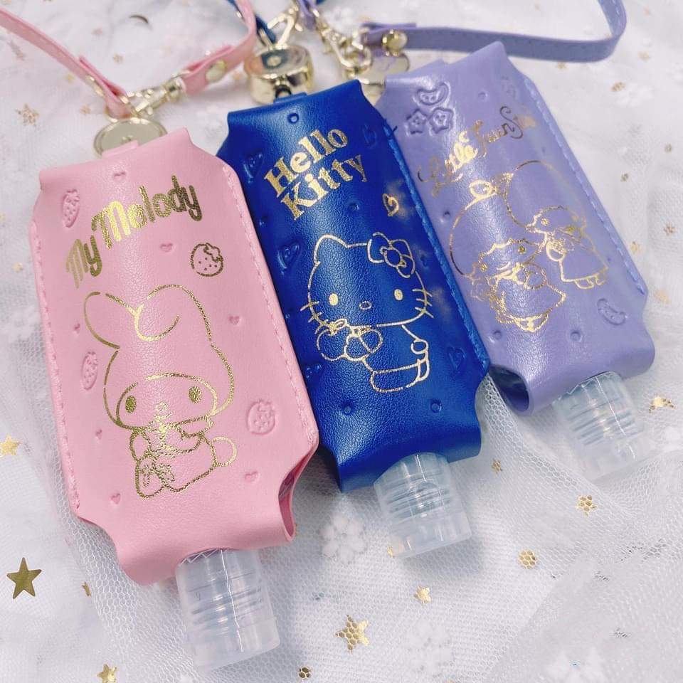 Sanrio PU 皮袋掛扣袋連搓手液