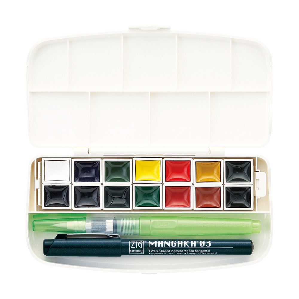 ZIG 14色 透明水彩套組 - 吳竹 Kuretake