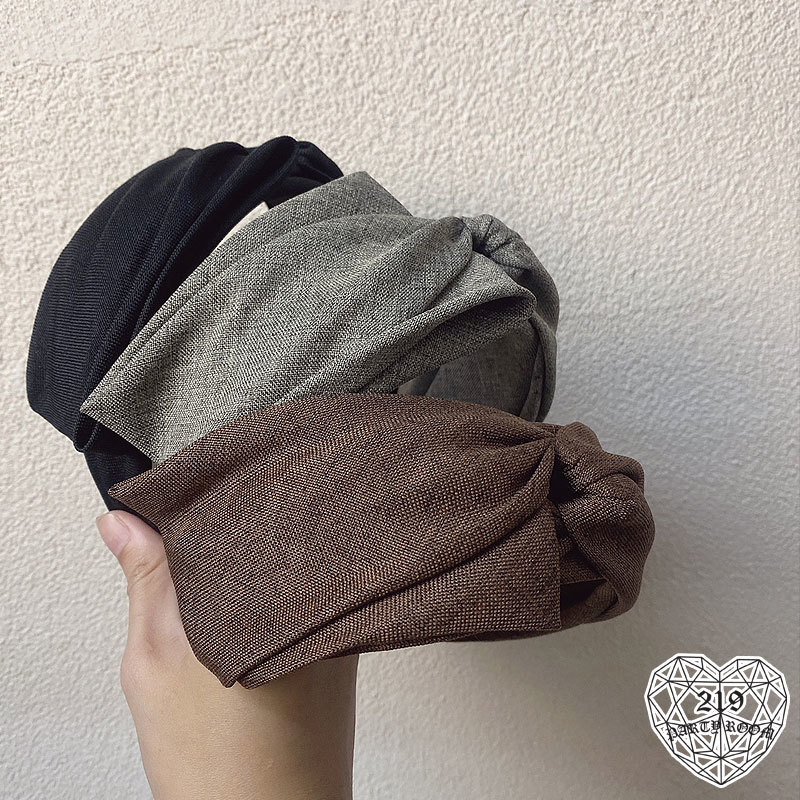 寬版西裝布蝴蝶結髮箍