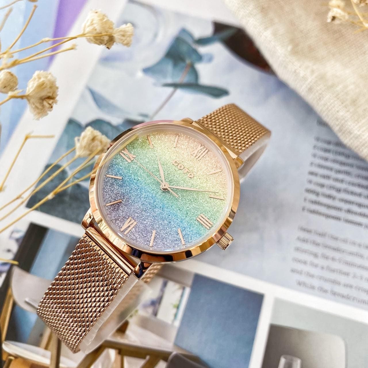 【GOTO】Memorable 永恆片刻 系列-After rain 彩虹 GM1054L-44-R41 33mm 現代鐘錶