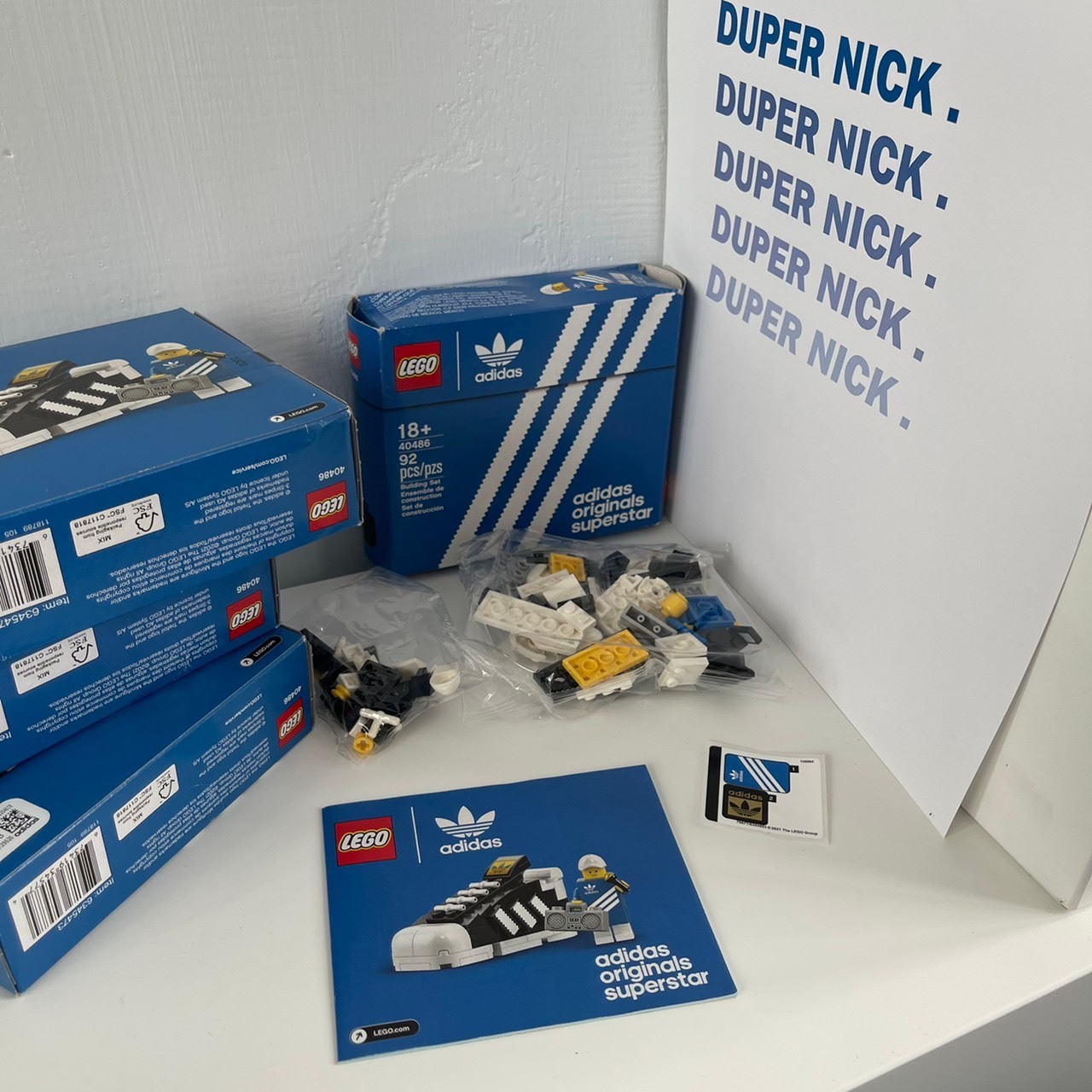 LEGO X ADIDAS SUPERSTAR 金標 迷你 金標 黑白