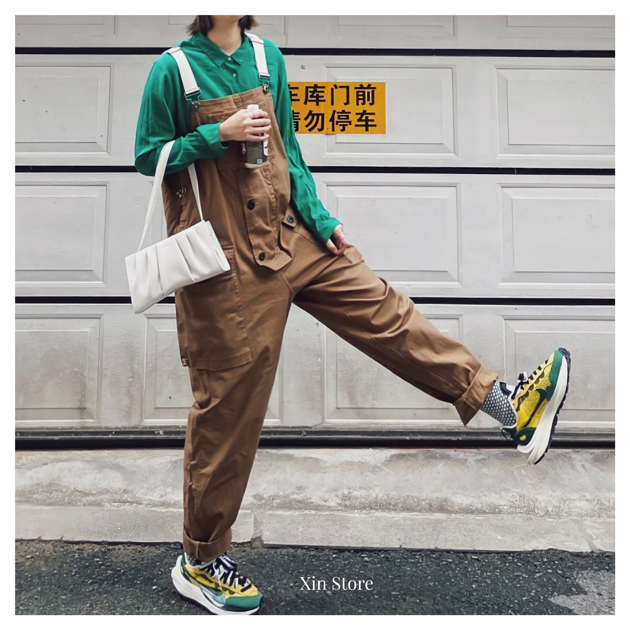 Nike x Sacai VaporWaffle 聯名 雙勾 麂皮 網眼 拼接 解構 黃綠