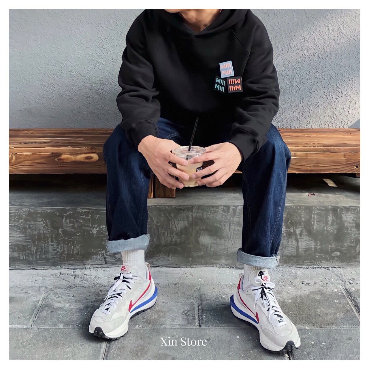 Nike x Sacai VaporWaffle 聯名 雙勾 麂皮 網眼 拼接 解構 白