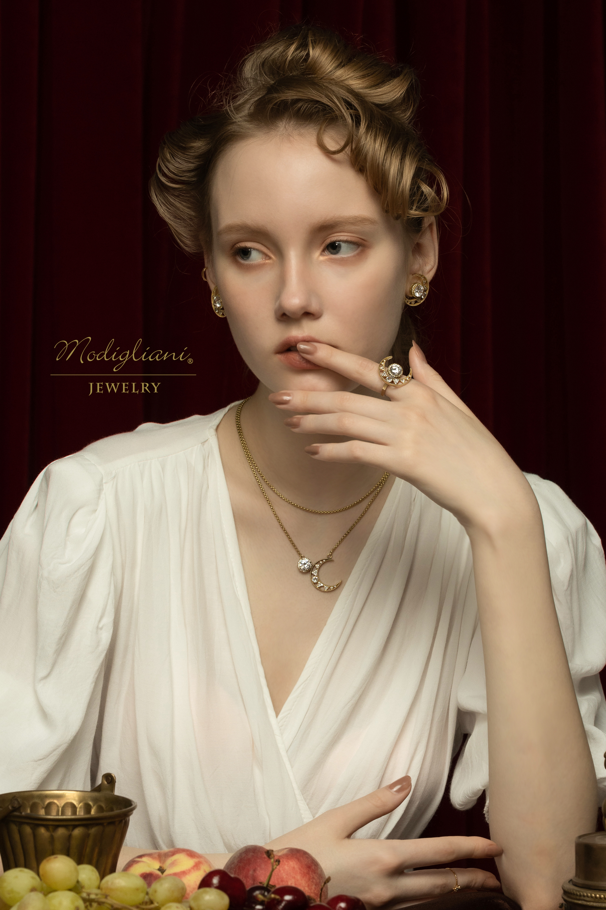 黃銅飾品,黃銅,個性,貼式耳環,耳環,月亮,神秘,鋯石