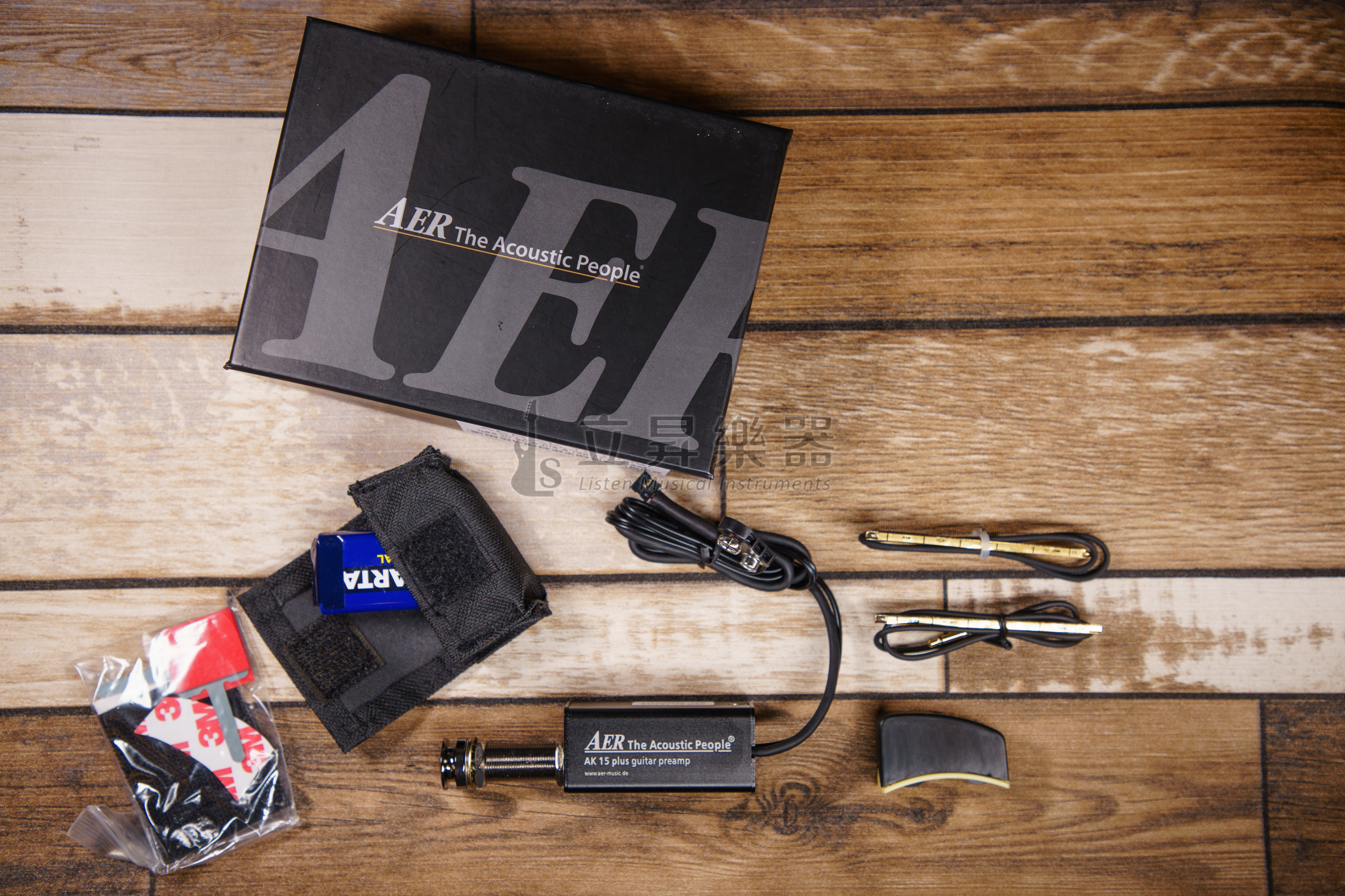 德國 AER AK15 PLUS 雙系統拾音器(下弦枕+麥克風) 55mm 58mm兩種拾音棒規格 木吉他拾音器