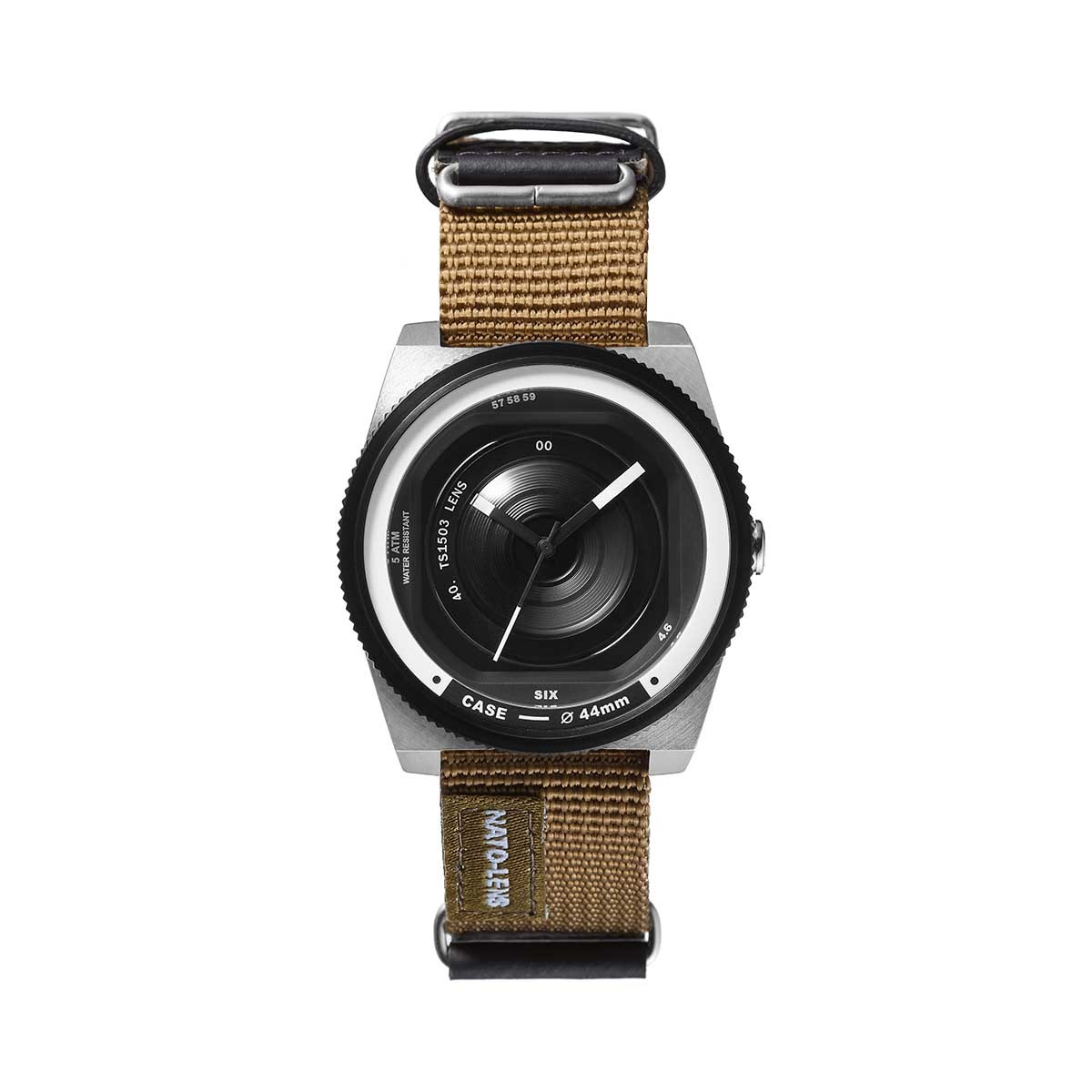 TACS Camera Lens 鏡頭錶 石英版 沙色尼龍帶 Nato TS1503A