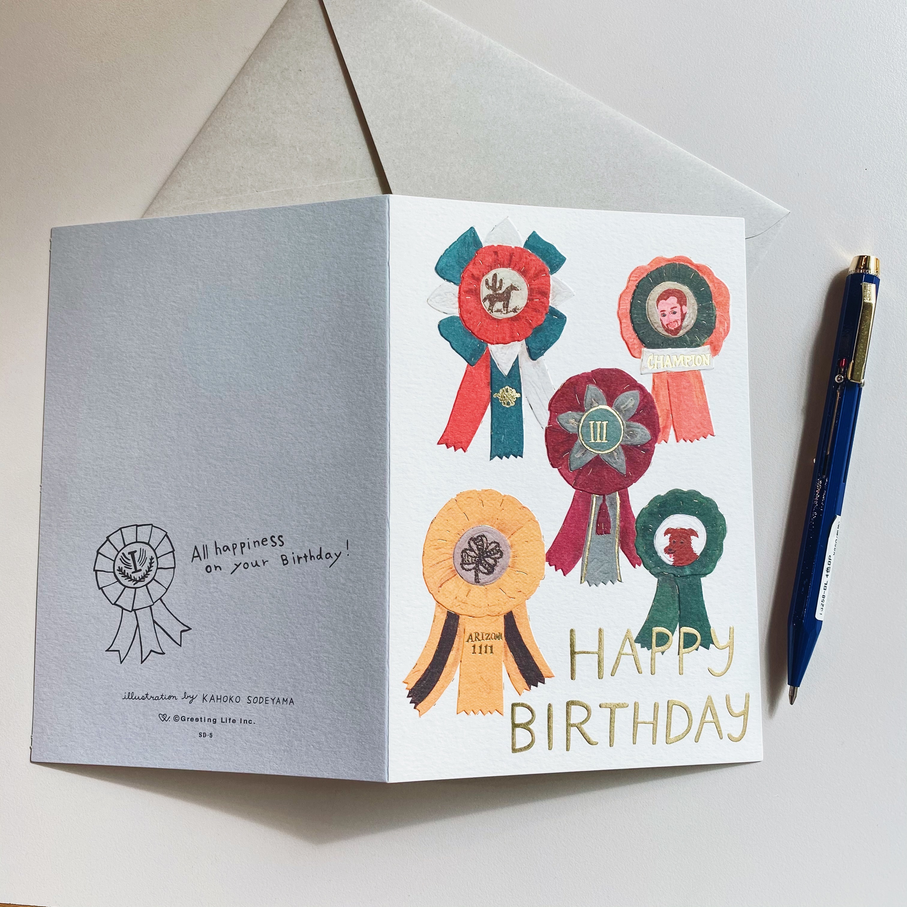 獎牌 生日快樂 生日卡片 賀卡｜日本Greeting Life