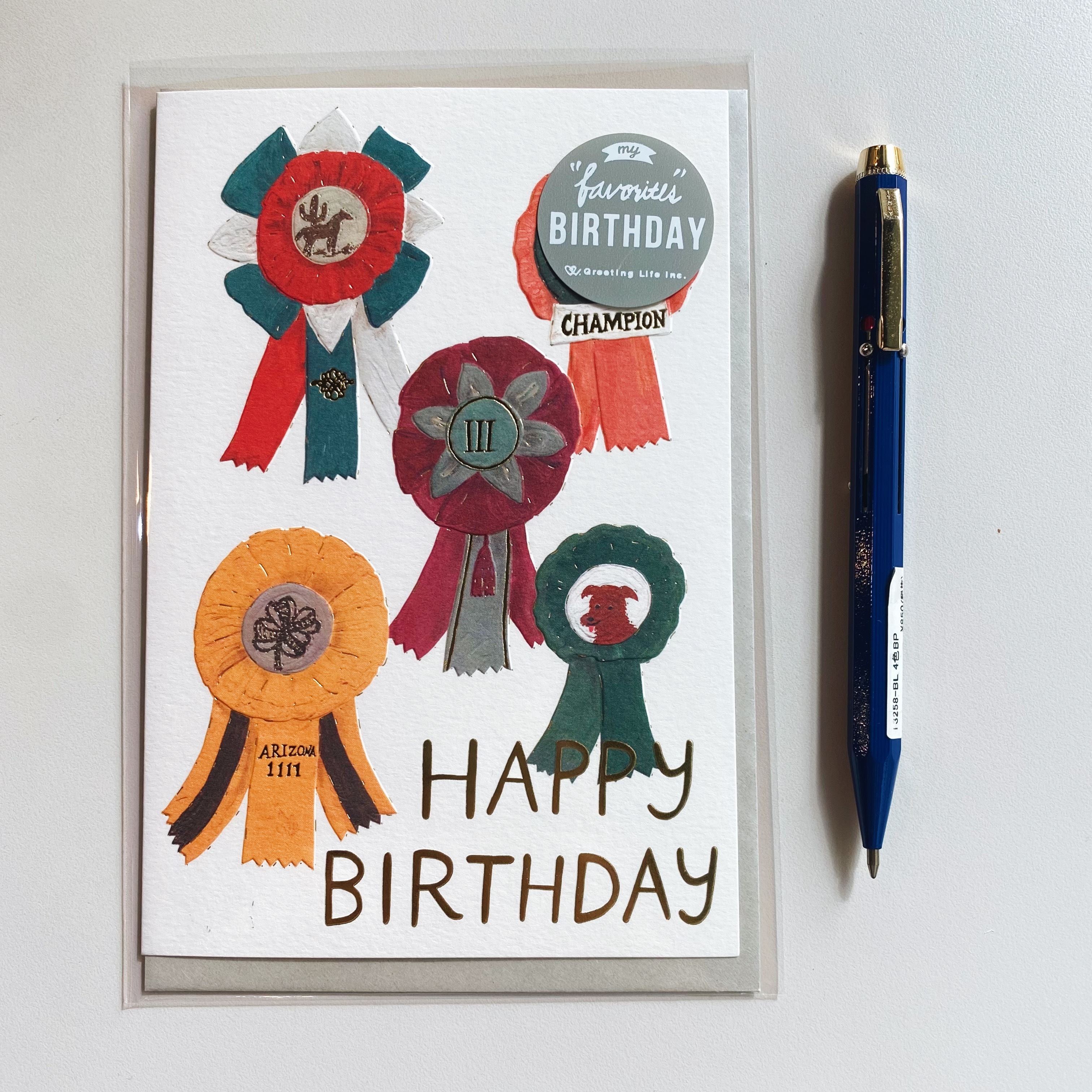 獎牌 生日快樂 生日卡片 賀卡｜日本Greeting Life