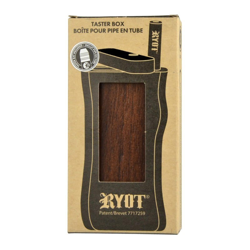 RYOT WOODEN MAGNETIC TASTER BOX WITH ONE HITTER