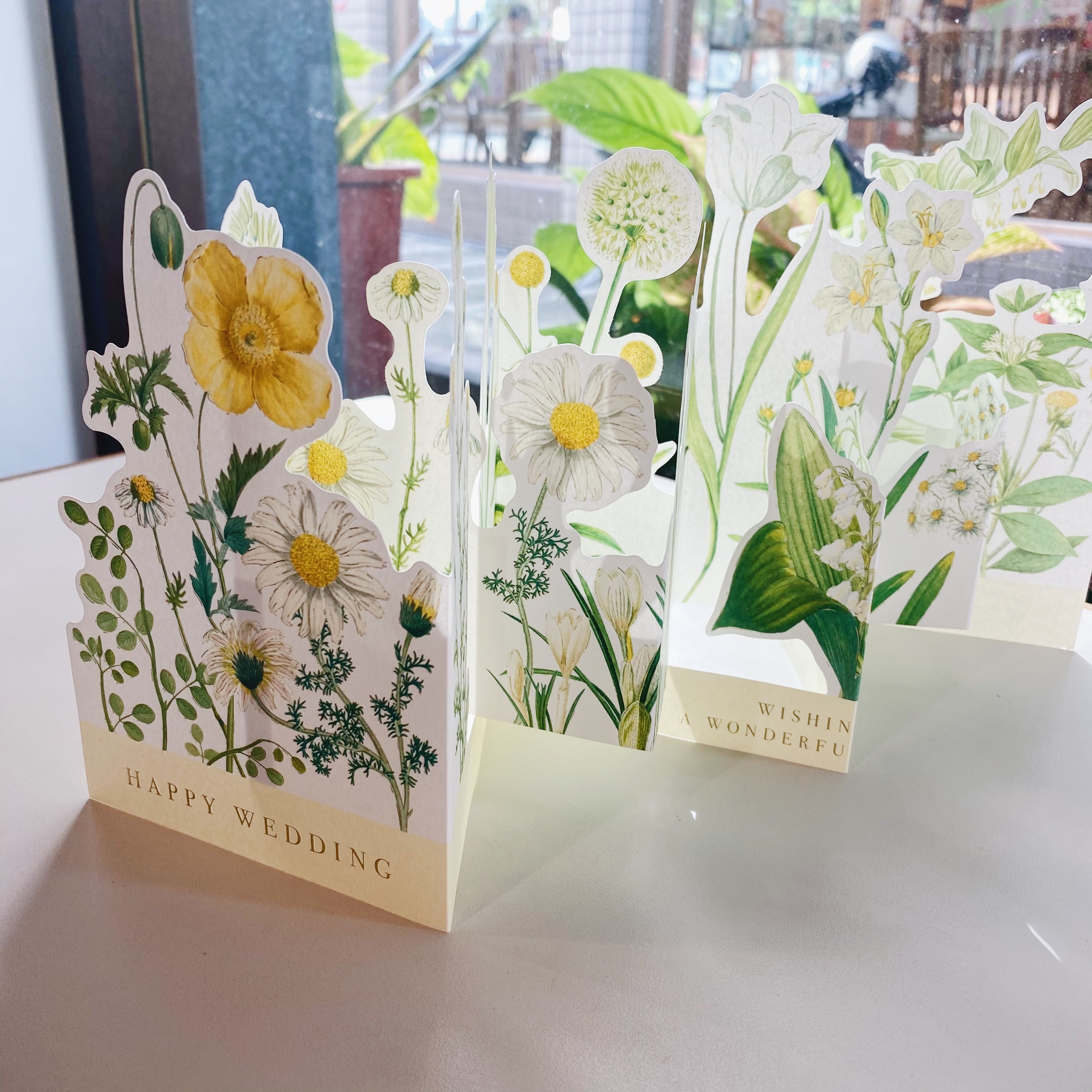 黃色 立體花園 婚禮卡片｜日本Greeting Life