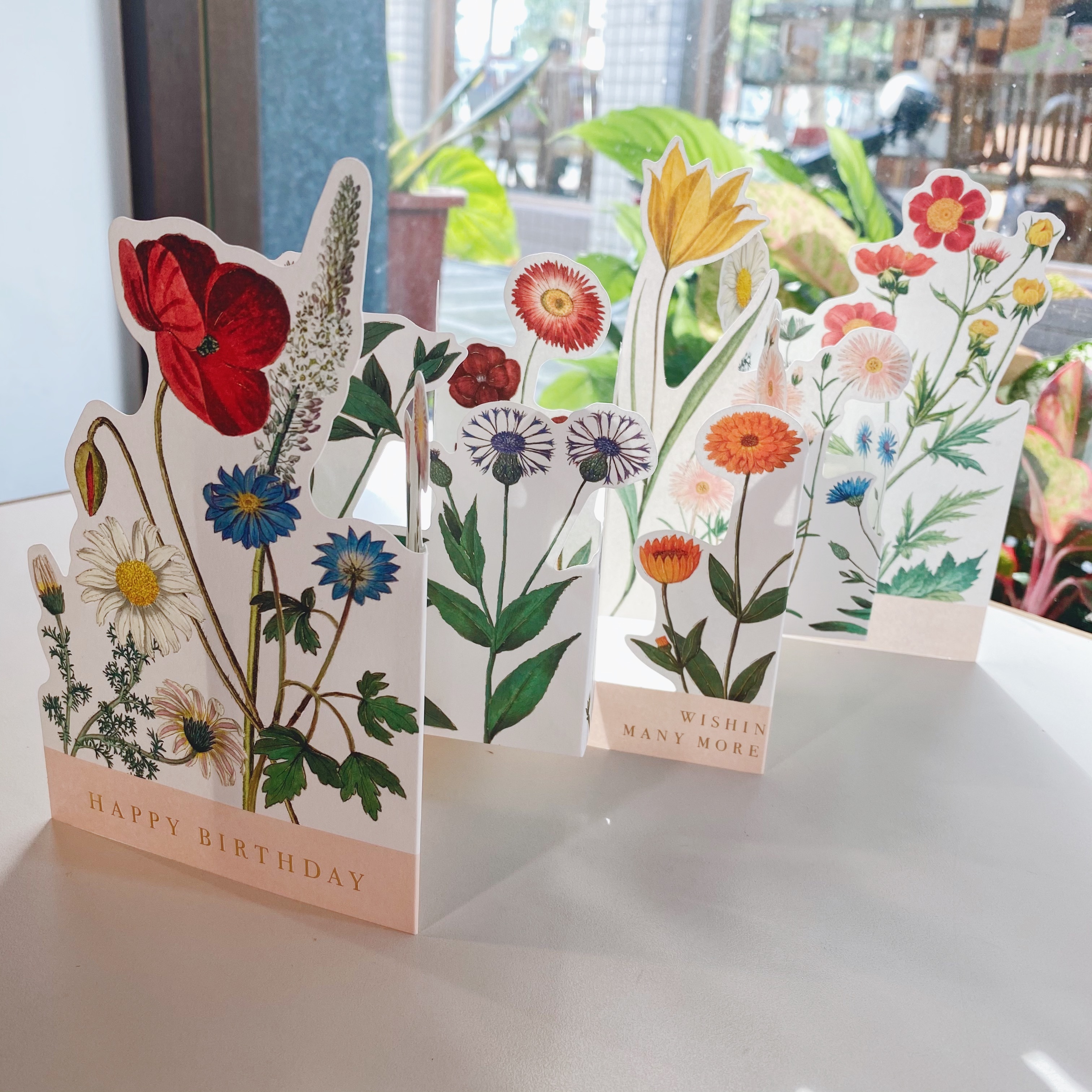 紅色 立體花園 生日卡片｜日本Greeting Life