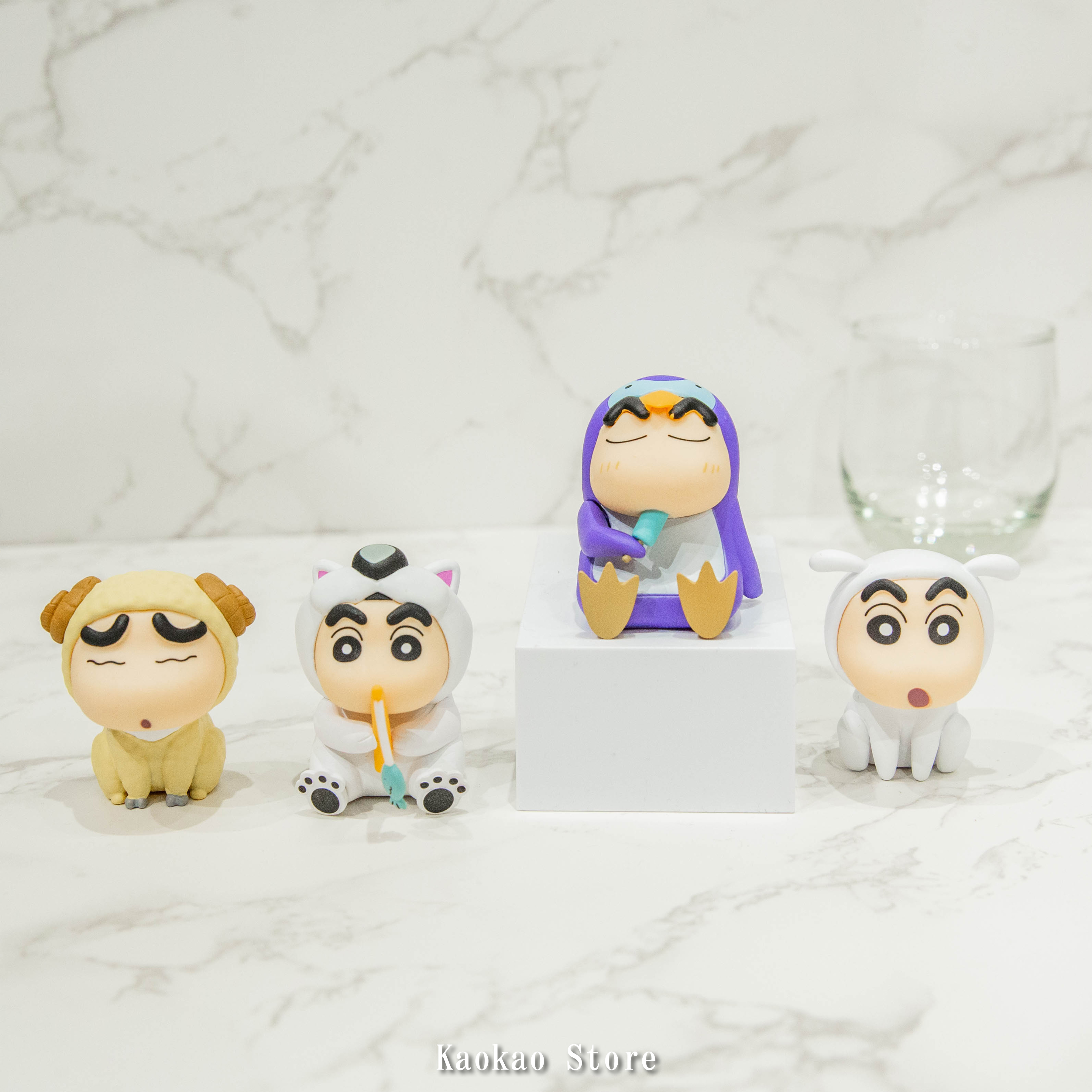 韓國 蠟筆小新 crayontoy 舒壓動物公仔 四隻一組