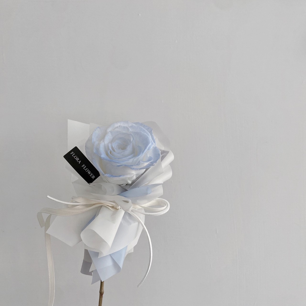 單支永生花漸層玫瑰 - 天空藍