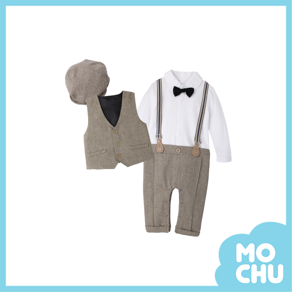 小小畫家紳士連身衣三件套組(兩色)