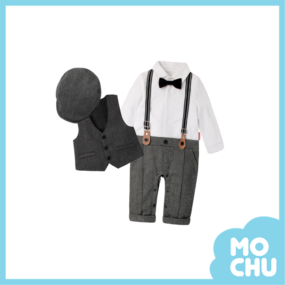 小小畫家紳士連身衣三件套組(兩色)